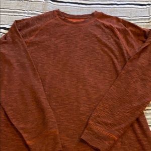 Burnt orange Long sleeve Henley T-shirt